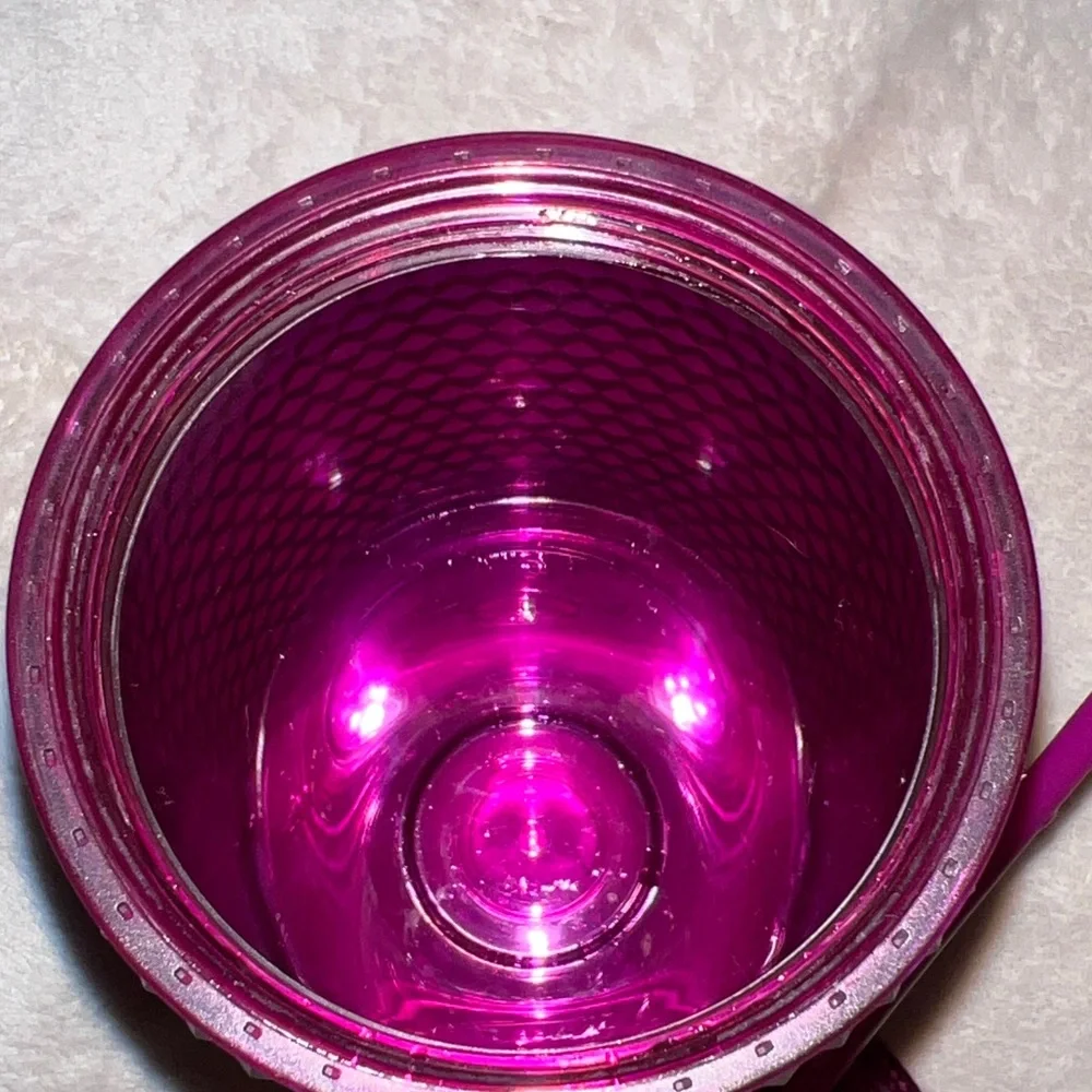 NWT Starbucks 2022 Winter Bling Berry Iridescent Shiny Studded Tumbler 24 OZ